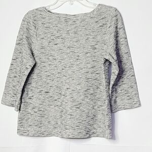 Pure Jill 3/4 sleeve thick top gray sweater size Medium